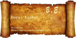 Bersi Eszter névjegykártya
